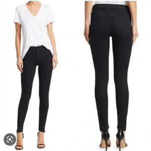 Mother Women's Size 27 Black Texas Rein Faux Seude Skinny Leg Stretch Pants